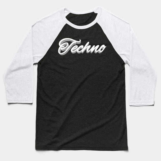 techno Baseball T-Shirt by FromBerlinGift